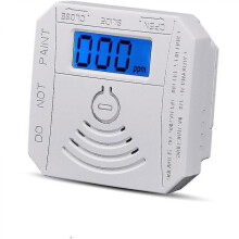 Rilevatore di fumo combinato con monossido di carbonio, rilevatore di fumo a batteria con display a LED, allarme luminoso ad alto volume.