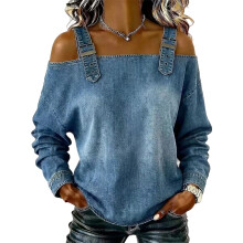 Comfortable Daily Wear Shirt Long Sleeve With-Blue XL