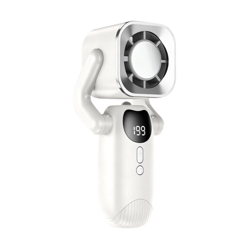 Rechargeable Handheld Fan With Foldable Design 5 Wind-White