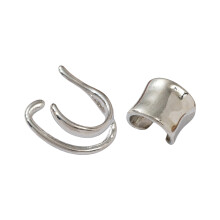 Pair Of Ear Clip Without Piercing Ear Jewelry In Sturdy-silver