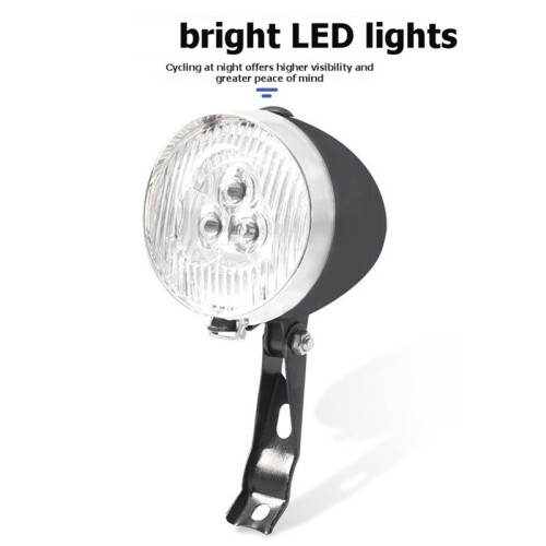 3 LED Retro Bicycle Headlight Flashlight 3 Light Modes Front Light Vintage MTB Cycling Accessories 1