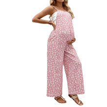 Bohemian Print Overalls Breathable Polyester Polyester-Pink L