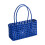 Trendige Handtasche mit Netzmuster, PVC-Konstruktion,-Blau 1