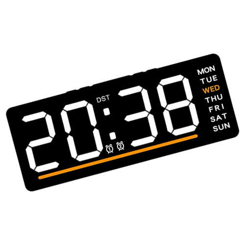 LED Display Clock Travel Sized Kids Room Nightlight-orange1