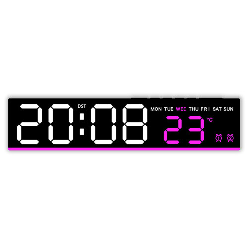 Multifunctional Digital Alarm Clock Touchable-Black Pink