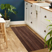 (19.68x31.49 in (50x80cm)) 1pc Thickness 1.1Cm Solid Color Long Wooden Board Easy Floor Mat, Indoor Large Carpet, Large Polyester Floor