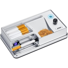 (Silver) elektrisk sigarettrullemaskin sigarettsprøytemaskin med automatisk for rørstørrelse vanlig størrelse 0,31'' 8 mm og