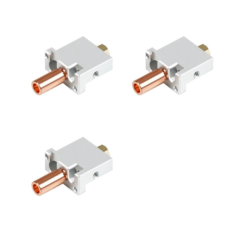 3X For Flsun V400 3D Printer Hotend Nozzle Extruder Parts Print Brass Heat Block Throat Copper Plated 6032368551447