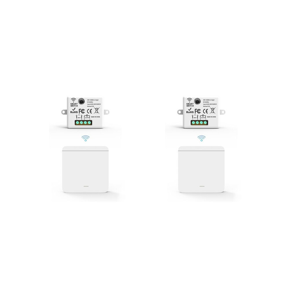 2X Wireless Light Wall Rf 433Mhz Relay Receiver With 1X1gang Panel Led Remote Control For Led Lamp 4712313649581