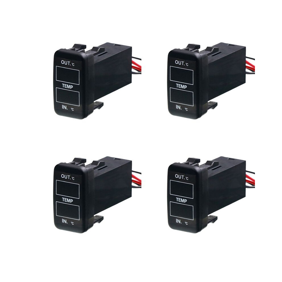 4X Dual Temperature Display Inside And Outside The Car Dual Temperature Sensor For Reiz Prado Prius 6031891329592