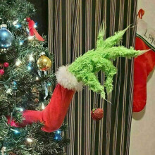 Grinch Green Christmas Tree Decoration Set