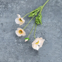 60 cm kunstig silkeblomsterstilk, 9 farger