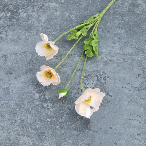 60 cm kunstig silkeblomsterstilk, 9 farger