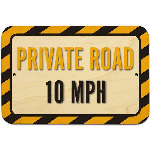 Indicator stradal privat 10MPH aluminiu 9x6in