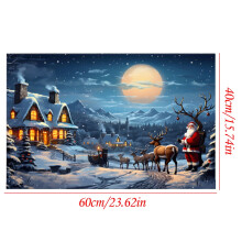 Tainini polyester rug for indoor use 15x23 in red