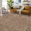 Harperlare solid machine washable area rug brown 5' x 7' 1