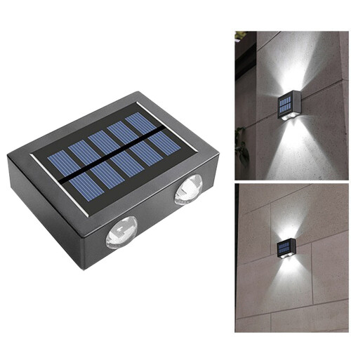 Solcellsdriven upp- och nervägglampa för utomhusbruk