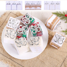 Foam Christmas Ornament Balls - 3 Pack, Beige, 10 cm