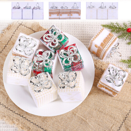 Foam Christmas Ball Decorations, Beige, 3-Pack