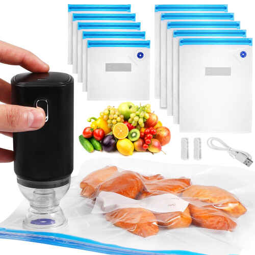Vacuum Sealer Machine Portable Rechargeable 1 Set