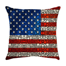 Decoraties voor 4 juli: Sierkussenhoezen 18x18 inch, Patriotische kussenhoes voor Onafhankelijkheidsdag, Amerikaanse vlag met sterren en strepen voor