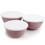 Gibson Home Plaza Cafe Σετ μπολ ανάμειξης 3 τεμαχίων με στοίβαγμα και καπάκια σε χρώμα 1
