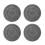 Set de 4 sets de table ronds tressés de 14 pouces 3