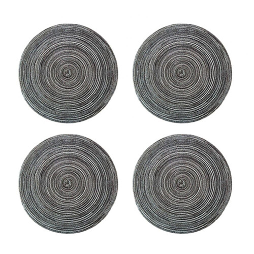 Set de 4 sets de table ronds tressés de 14 pouces 2