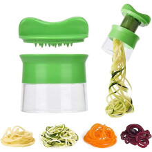 Affettatrice a spirale manuale per verdure – Acciaio inossidabile, verde