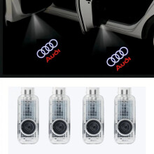 Zestaw 4 sztuk, kompatybilny z projektorem świetlnym z logo Audi dla modeli A4L/A5/A6L/A7/A8L/Q3/Q5/Q7 – oświetlenie powitalne w drzwiach i