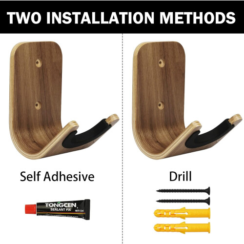 Elegant Zebra Hardwood Κιθάρα Wall Mount, Διακοσμητική Βάση Κιθάρας, Για Ακουστικό Ηλεκτρικό 2