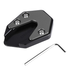 Piastra di supporto per cavalletto laterale per moto, anodizzata, impedisce alla moto di cadere, accessorio di estensione del cavalletto laterale,