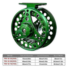 (5000 Series, green) Fly Fishing Wheel 3/4-5/6-7/8 Wt Fly Fishing Reel Aluminum Fly Reel Machine Cut Large Arbor Die Casting