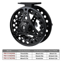 (7000 Series, black) Fly Fishing Wheel 3/4-5/6-7/8 Wt Fly Fishing Reel Aluminum Fly Reel Machine Cut Large Arbor Die Casting
