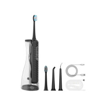 Escova de dentes elétrica 3 em 1, irrigador oral e jato de água com reservatório removível de 180 ml