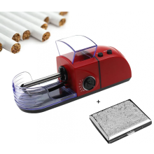 (VERMELHO-6,5mm) Máquina Elétrica para Enrolar Cigarros, Máquina de Enrolar Cigarros com Controle de Densidade de Tabaco, Ferramentas para F