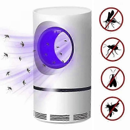 Ventilador mata-mosquitos elétrico USB com luz UV para casa e exterior.