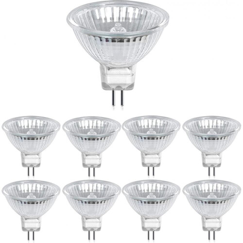 Λαμπτήρας αλογόνου με ρύθμιση έντασης 50W Gu5.3 Mr16, λαμπτήρες ανακλαστήρα DC 12 1
