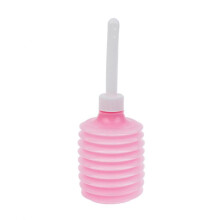 (Rosa) 200 ml 8-håls engångs vaginal analdusch infällbar tvätt rengöring anal rengöring