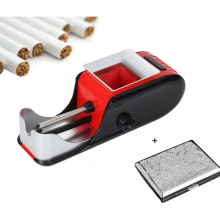 Elektrisk automatisk cigarettrullnings- och fyllningsmaskin med laddare, kompakt röktillbehör, cigarettfodral i retrostil