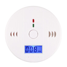 Kolmonoxidlarm, smart kolmonoxidlarm med LCD-display, testknapp och LED-statusindikator (1 st, 10 x 3,7 cm) -