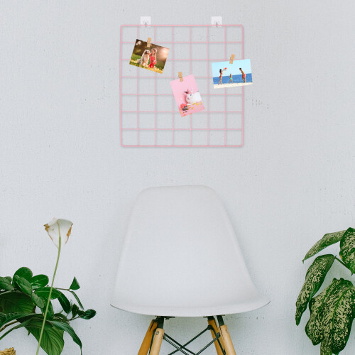 Pink Iron Photo Grid Frame 35x35cm 1