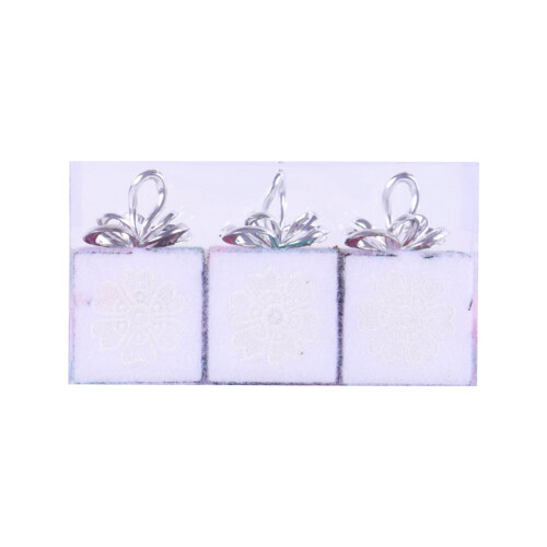 Foam Christmas Ball Decorations, Beige, 3-Pack 1