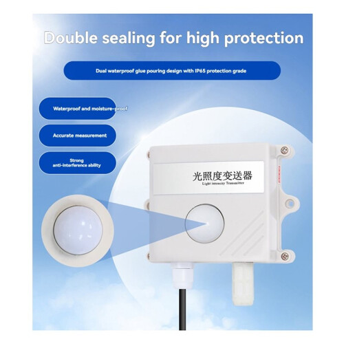 RS485 Illuminance Sensor Transmitter Illumination Sensor Brightness Meter Industrial Meter RS485 Analog 2