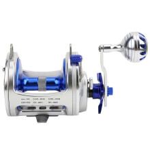 (silver + blue) TR10000 Anti Corrosion Wheel Reel Accessory for Sea Fishing 30kg Maximum Braking Force(black )