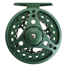 (green) 2+1BB 1:1 Spool Fly Reel Tackle Accessories for Trout Fly Fishing Reel 3/4 5/6 7/8 Fly Fishing Reel with Aluminum Body Silver