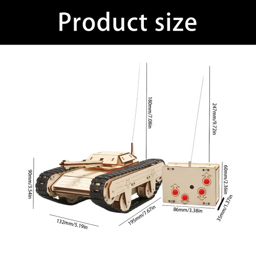 STEM Learning Wooden Tanks Building Kits Remote Control Tanks 2