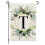 Drapeau initial pour jardin fleuri 12 x 18 pouces, double face 1