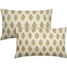 Floral Cotton Linen Pillow Covers 45 x 45 cm (2 pcs)