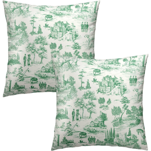 Fodere per cuscini decorativi in cotone verde chiaro, 40x40 cm (2 pezzi)